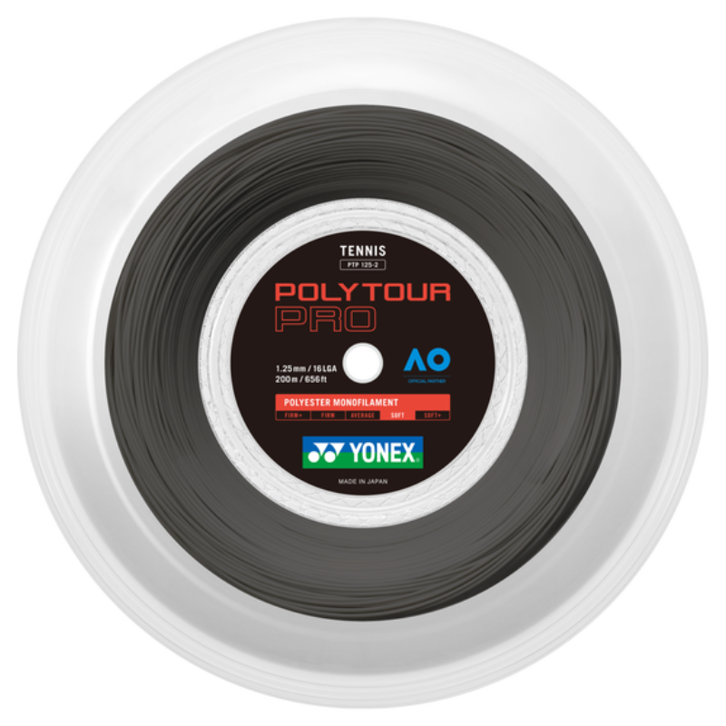 Yonex Poly Tour Pro 1.25 200m Reel Graphite – TennisGear