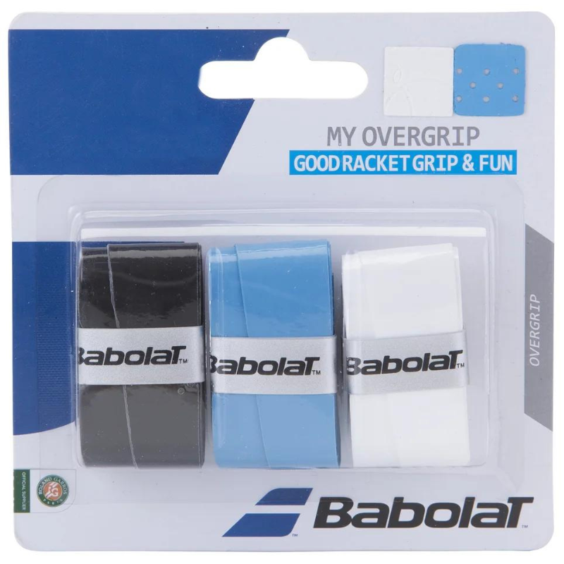 Babolat My Grip Overgrip 3 Pack Black Blue White TennisGear