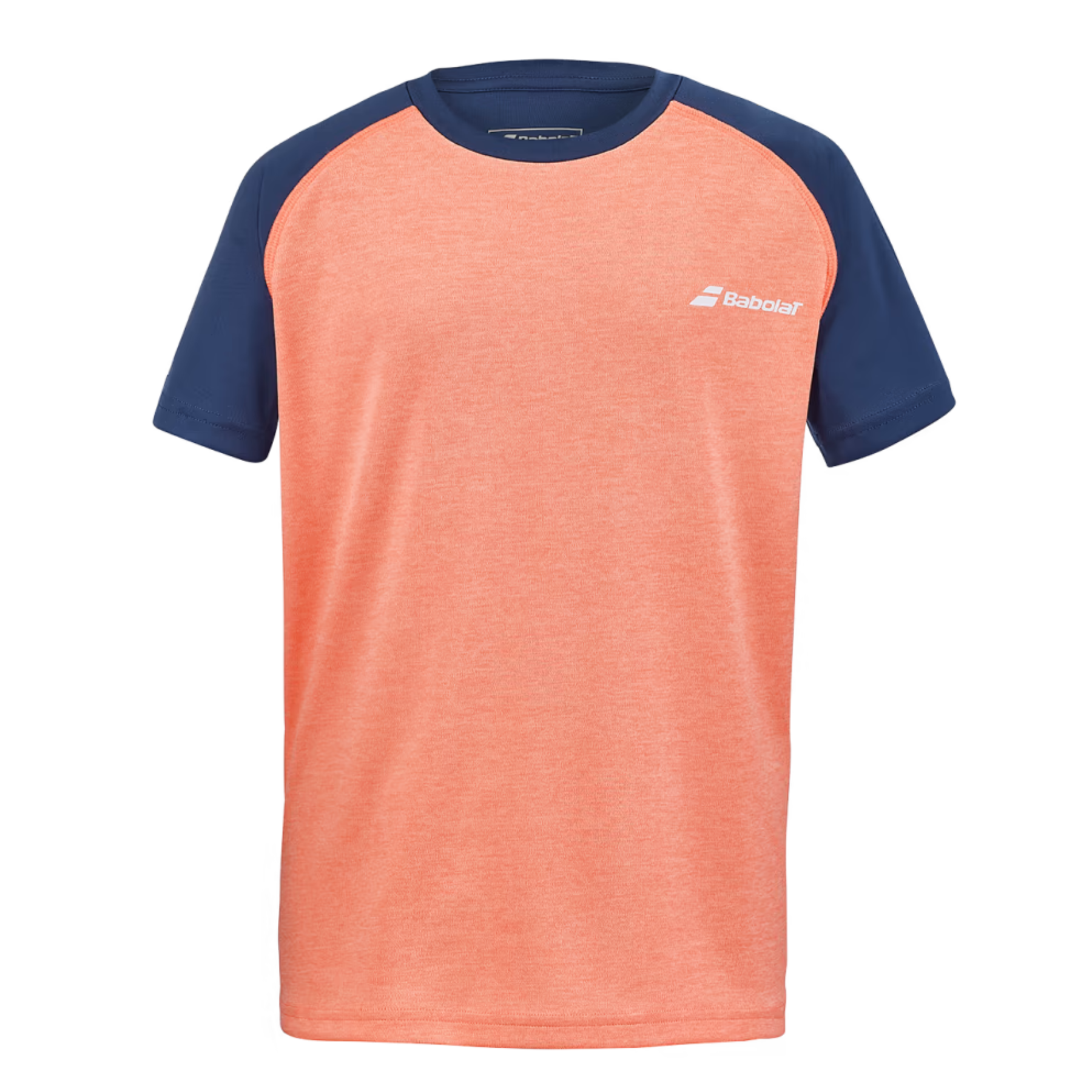 Babolat Play Crew Neck Boy Tee Fluro Strike Estate Blue