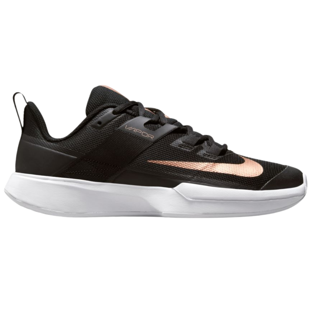 Nike black best sale court shoes