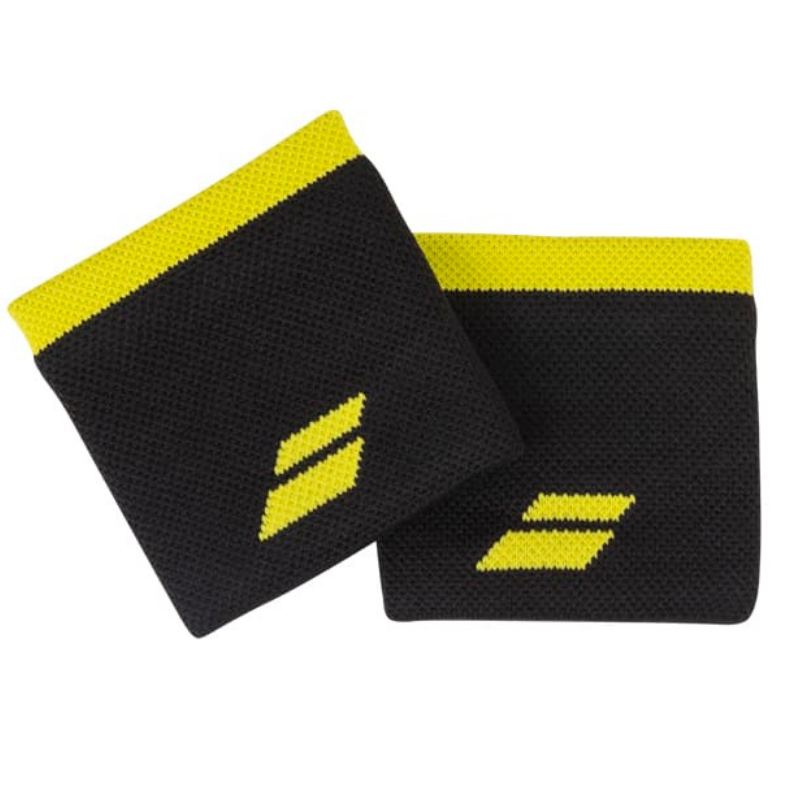 Babolat Logo Wristband 2015 Black Yellow TennisGear