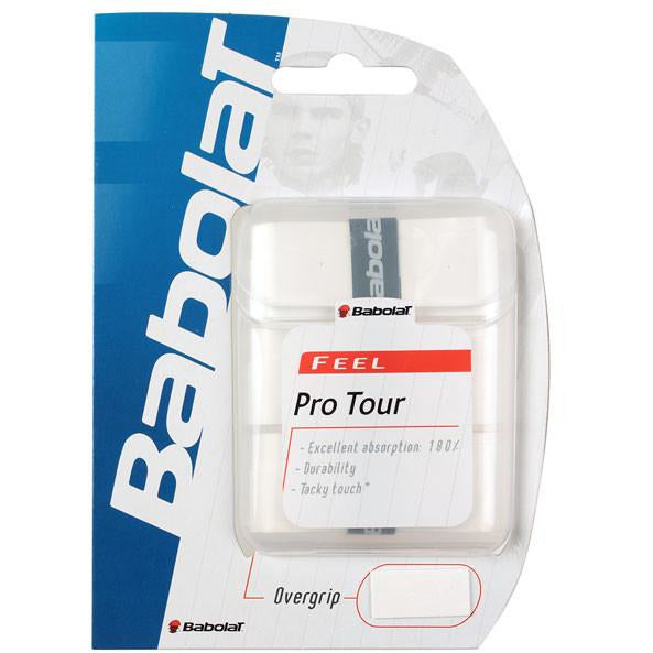 Babolat Pro Tour Overgrip 3 Pack White TennisGear