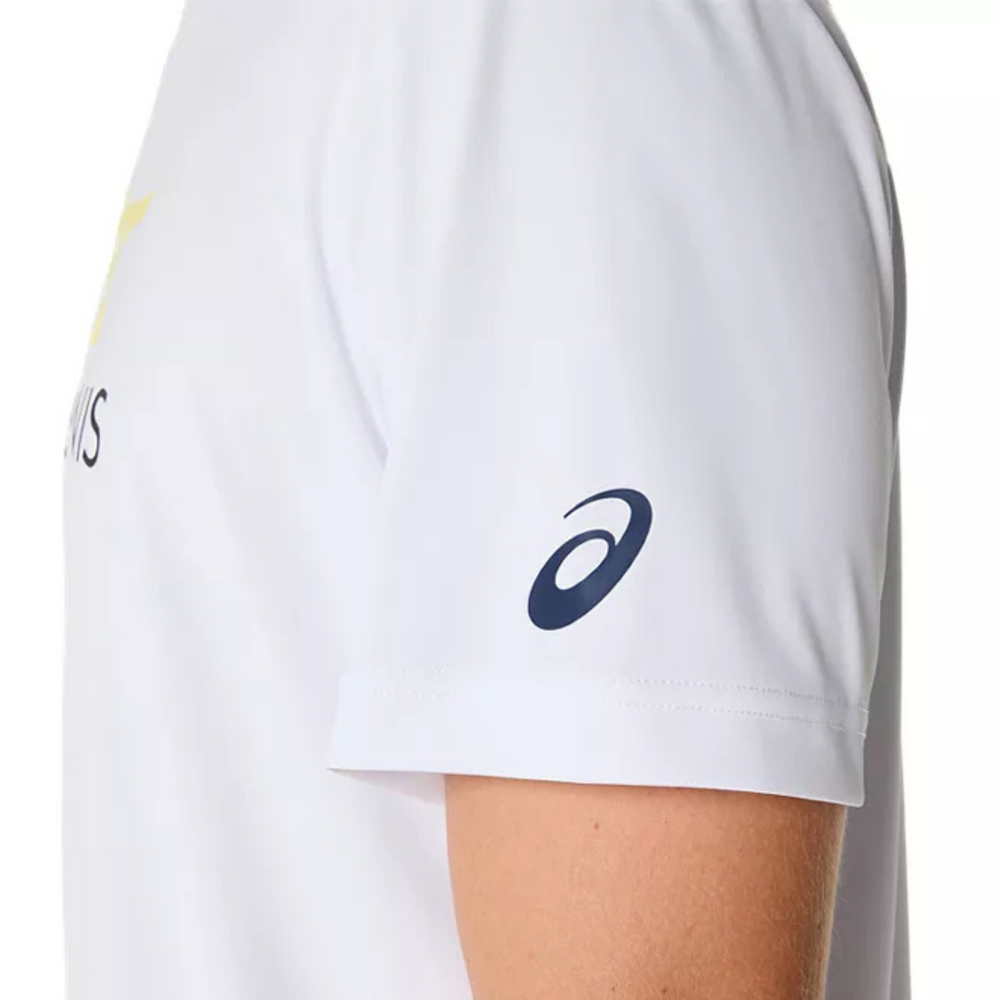 Asics Men Court Graphic Tee - Brilliant White/Huddle Yellow