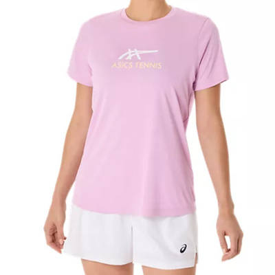 Asics Women Court Tennis Graphic Tee - Light Ube/Brilliant White