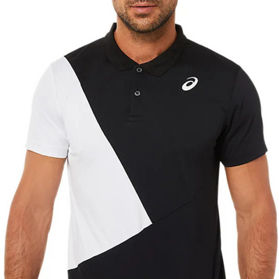 Asics Mens Court Color Block Tennis Polo Shirt