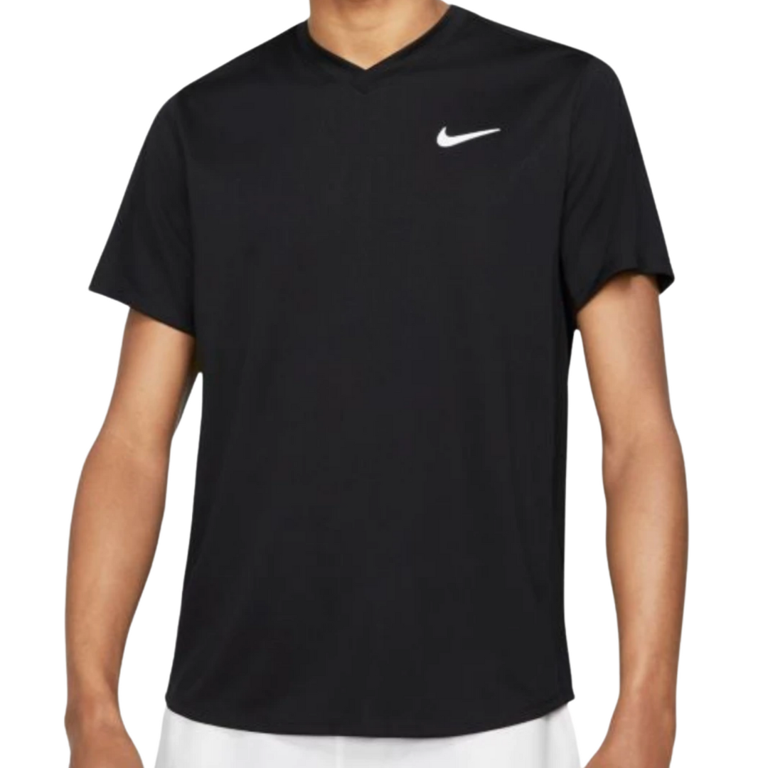 Nike Court DriFit Victory Top - Black/White – TennisGear