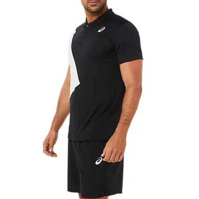 Asics Mens Court Color Block Tennis Polo Shirt
