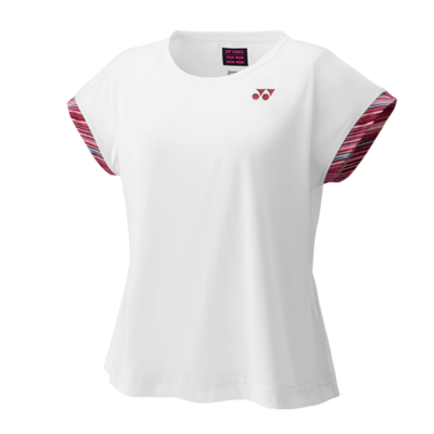 Yonex 2022 US Open Women Crew Neck Tennis  Shirt - White/Red