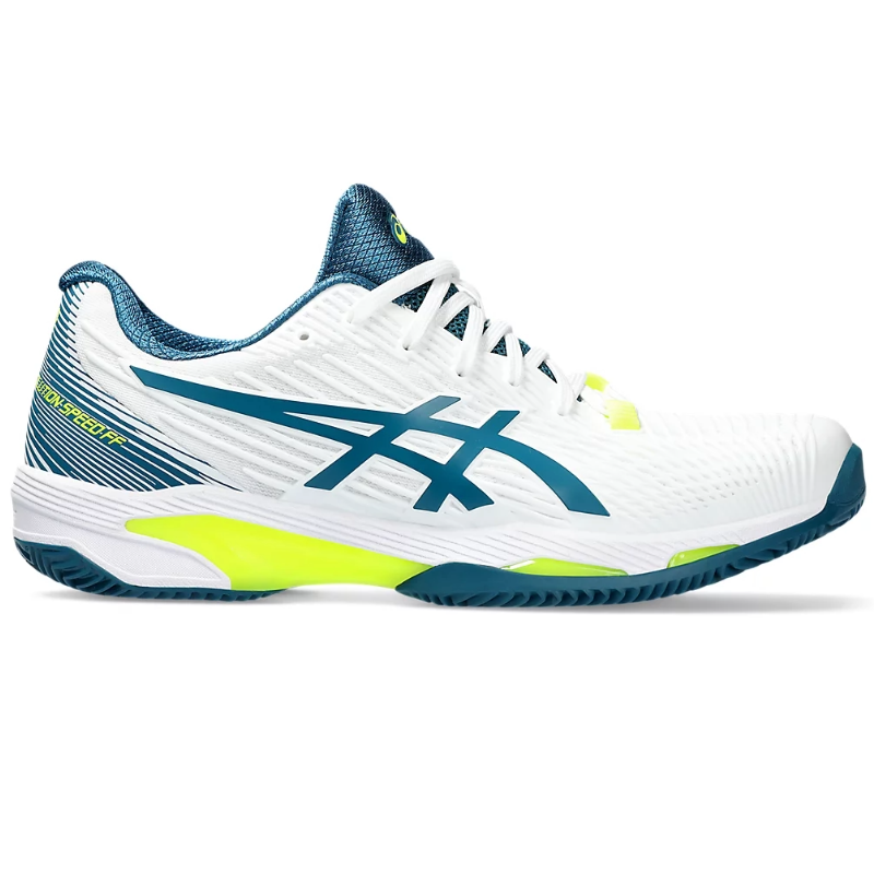 Asics Solution Speed FF 2 Clay Mens Tennis Shoes - White/Restful Teal ...